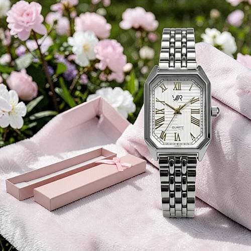 Montre femme élégance romaine en acier
