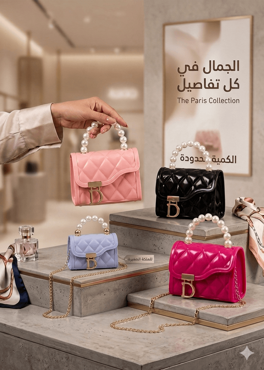 Sac femme matelassé à perles, esprit parisien