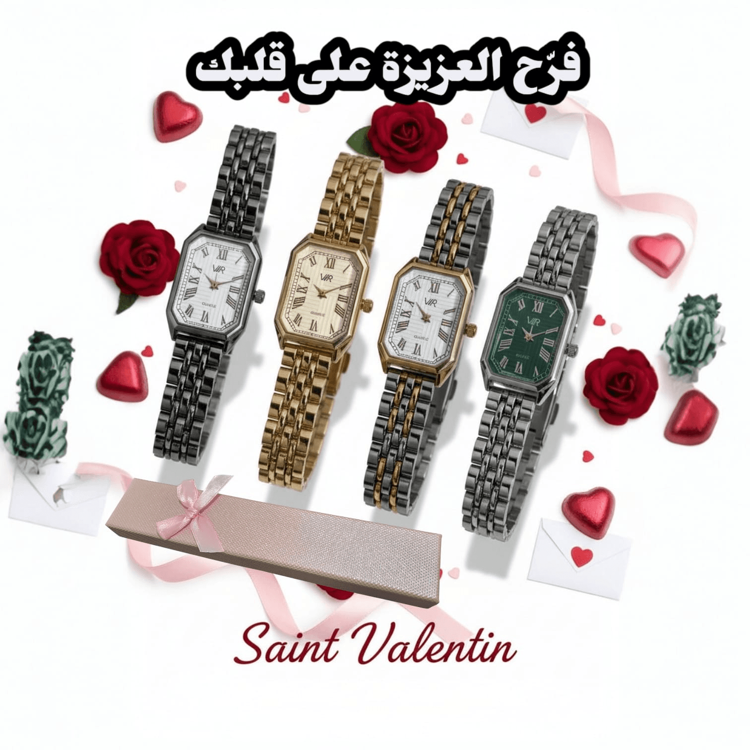 Montre femme vintage chic, cadran romain